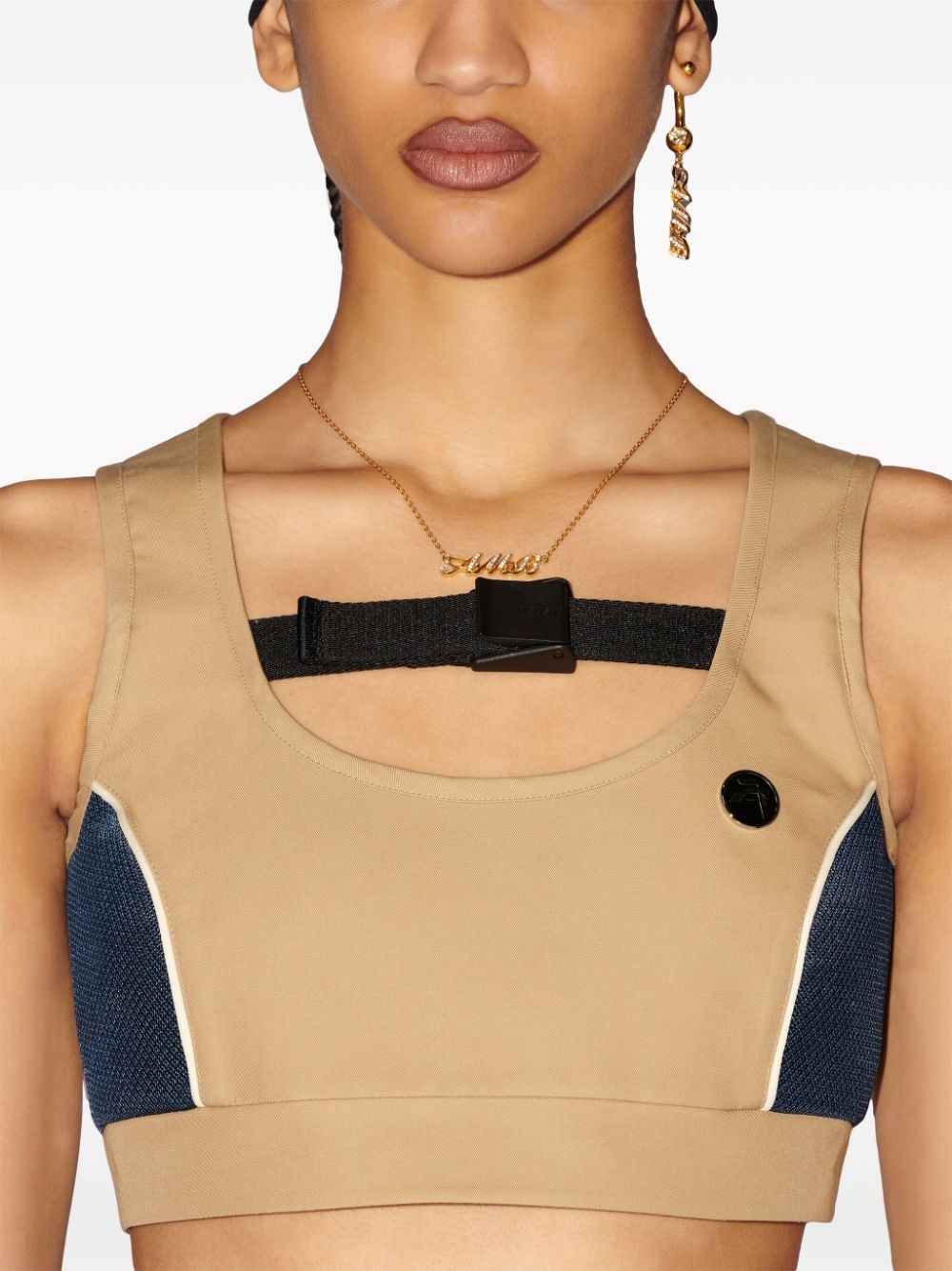 mesh-detail cropped top - 6