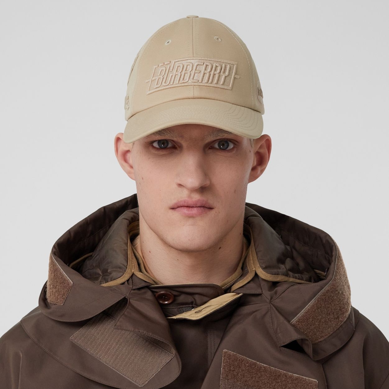 Badge Appliqué Cotton Gabardine Baseball Cap - 3