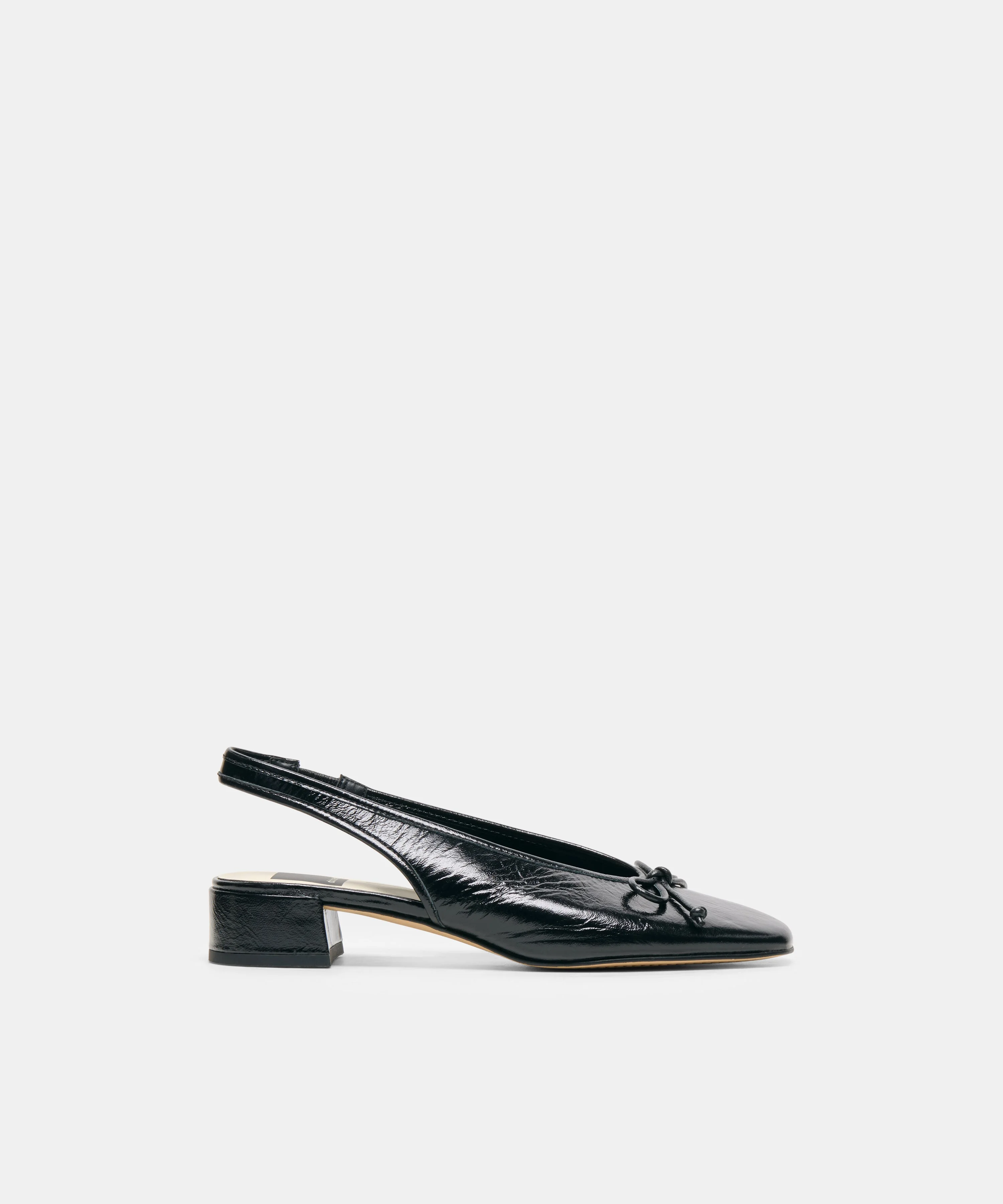 MARIEN MID HEELS BLACK LEATHER - 1