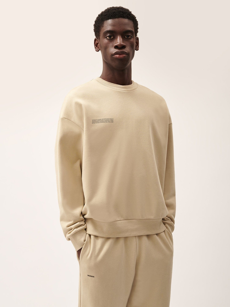 PANGAIA Mens 365 Midweight Sweatshirt - Birch-Beige outlook