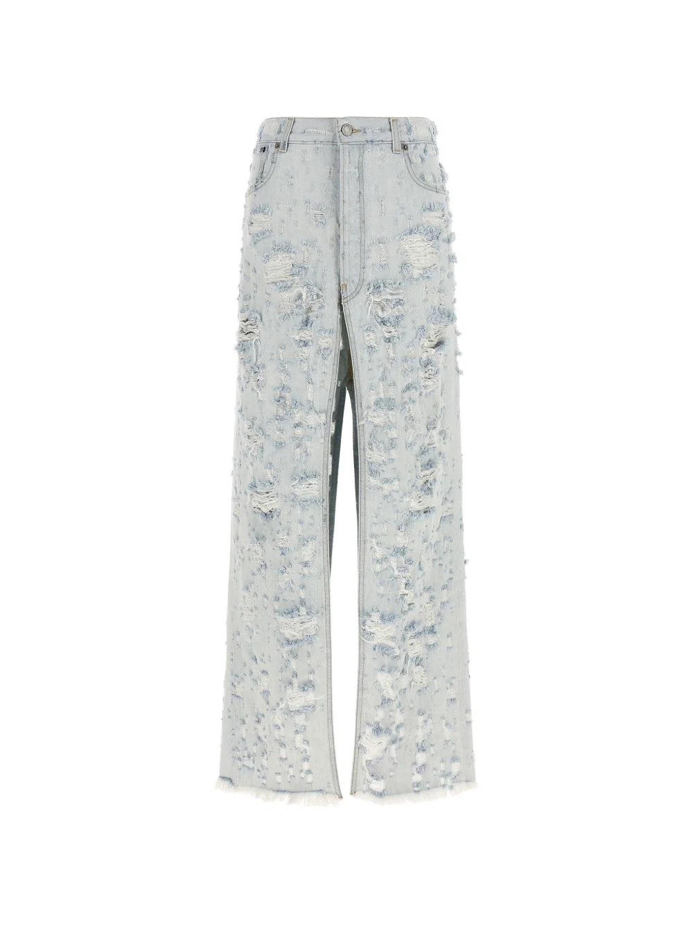 ripped frayed midi skirt - 1