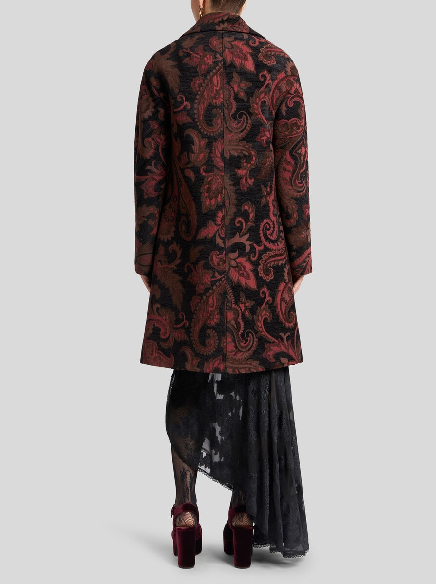 JACQUARD MIDI COAT - 5