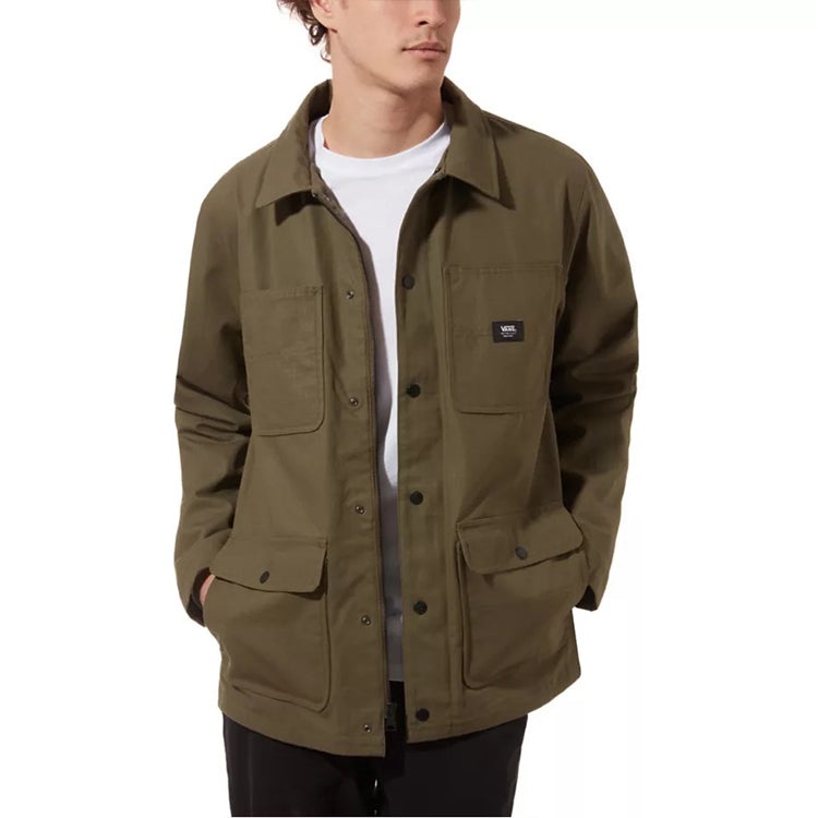 Men's Vans Cargo Casual Hooded Jacket Brown VN0A456ZTT5 - 5