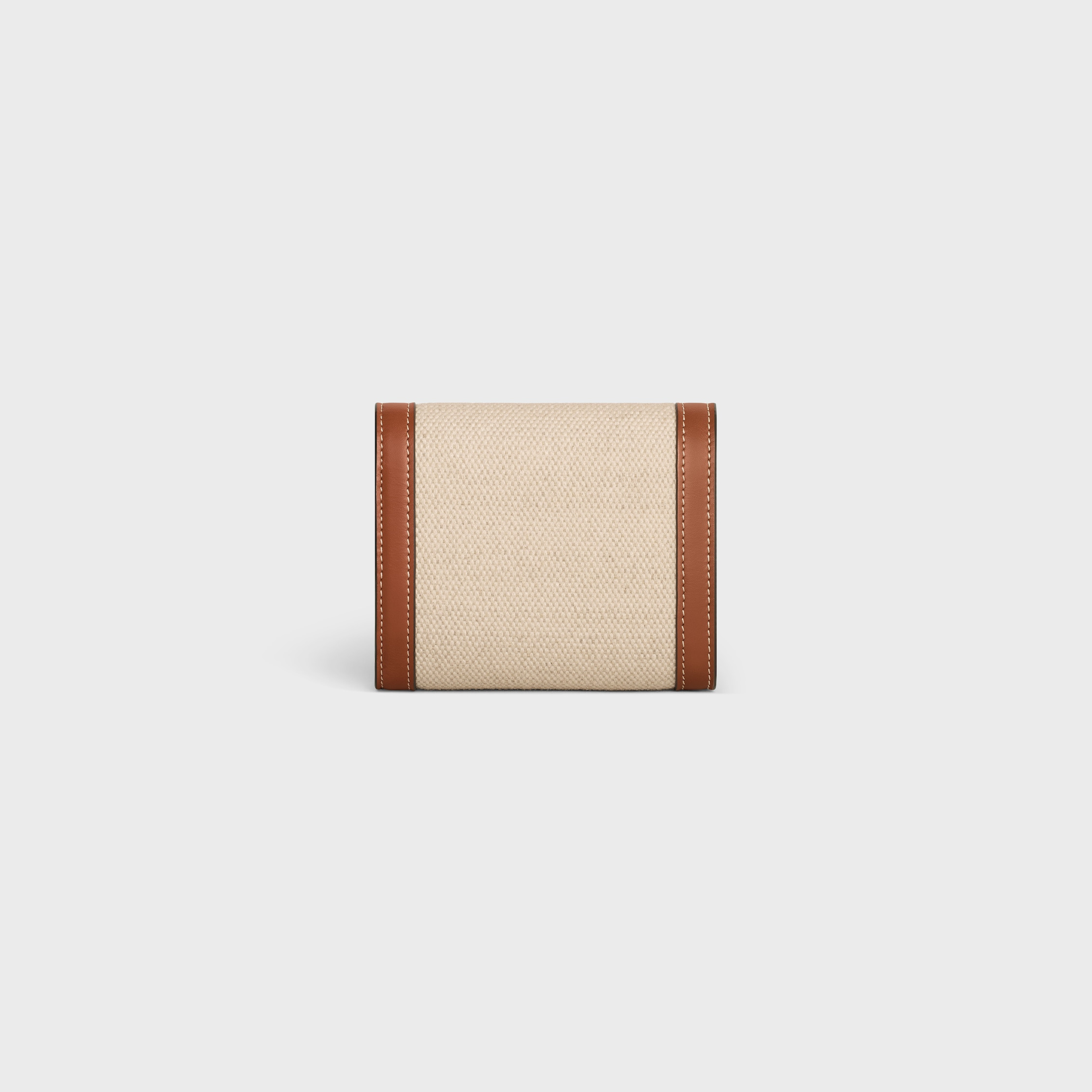 Small Wallet TRIOMPHE in textile and calfskin - 3