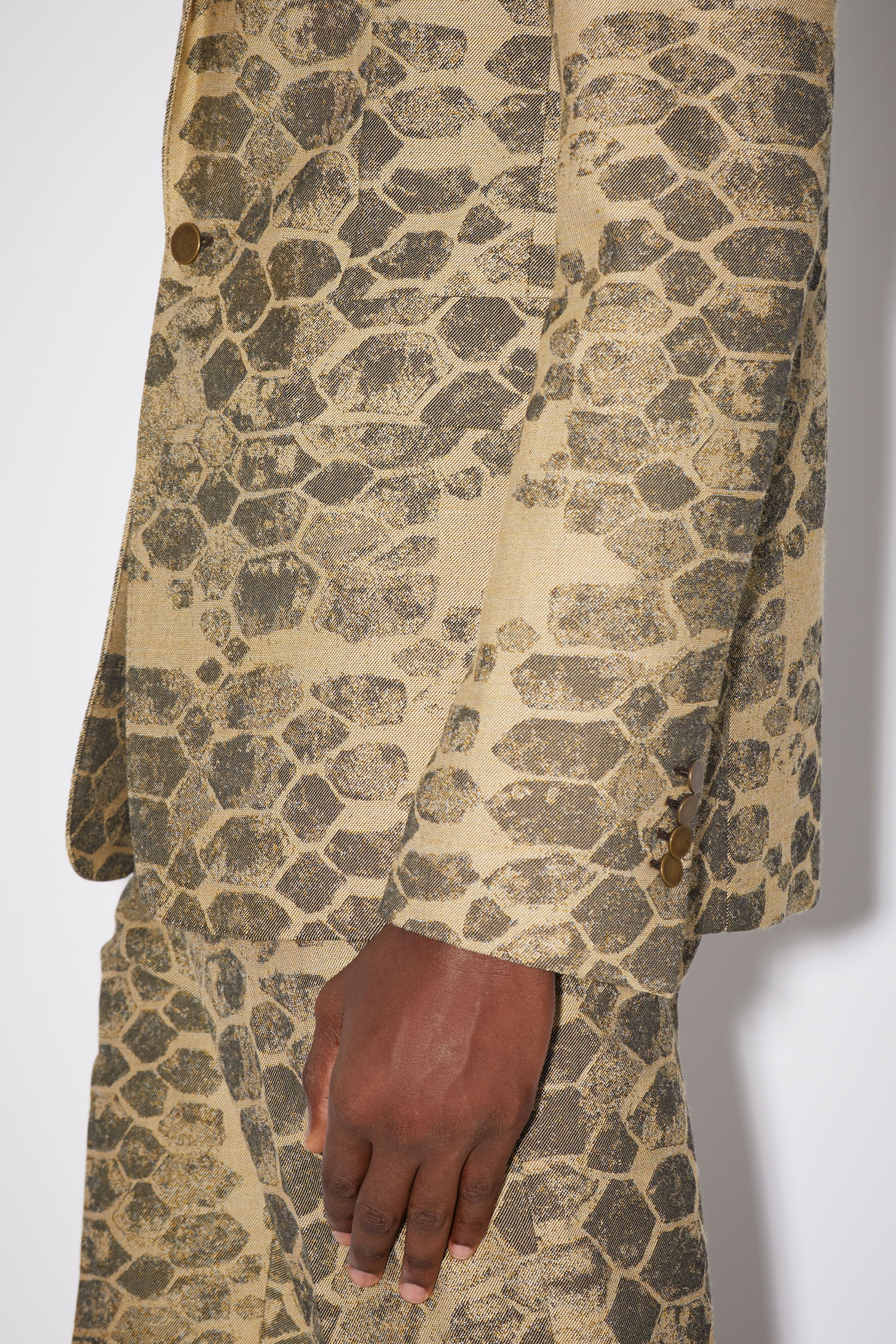 Jacquard suit jacket - Brown - 6