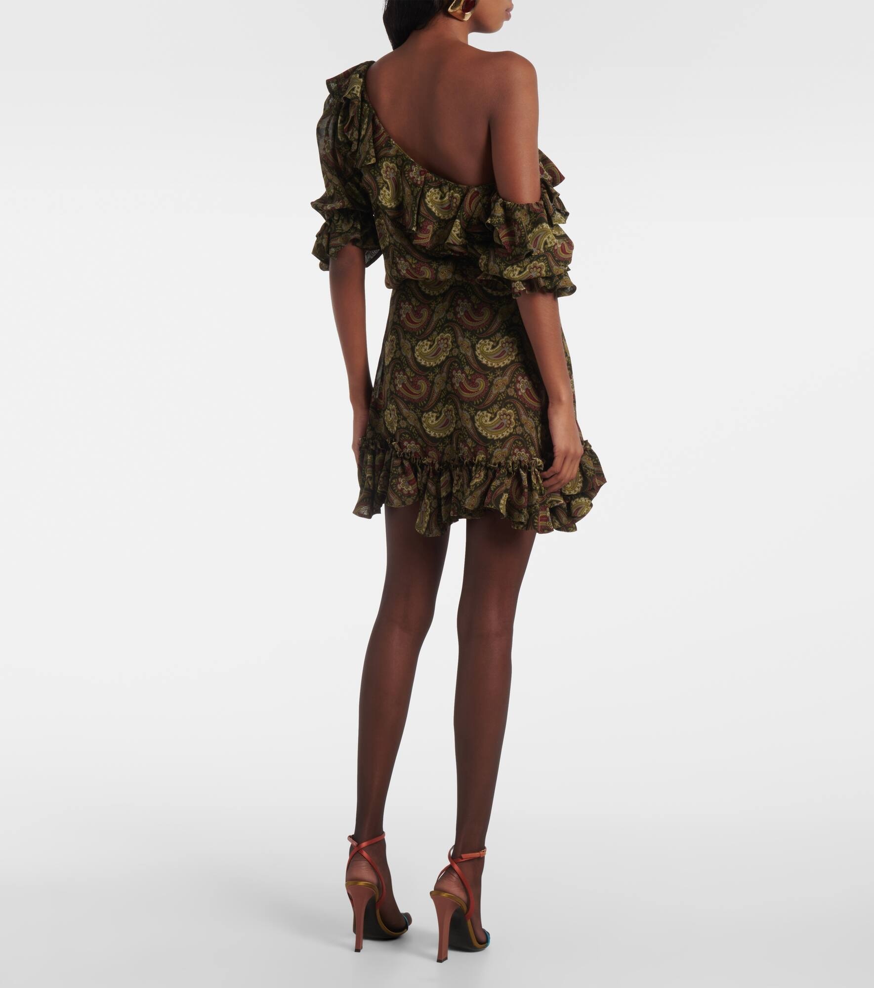 Ruffled one-shoulder minidress - 3