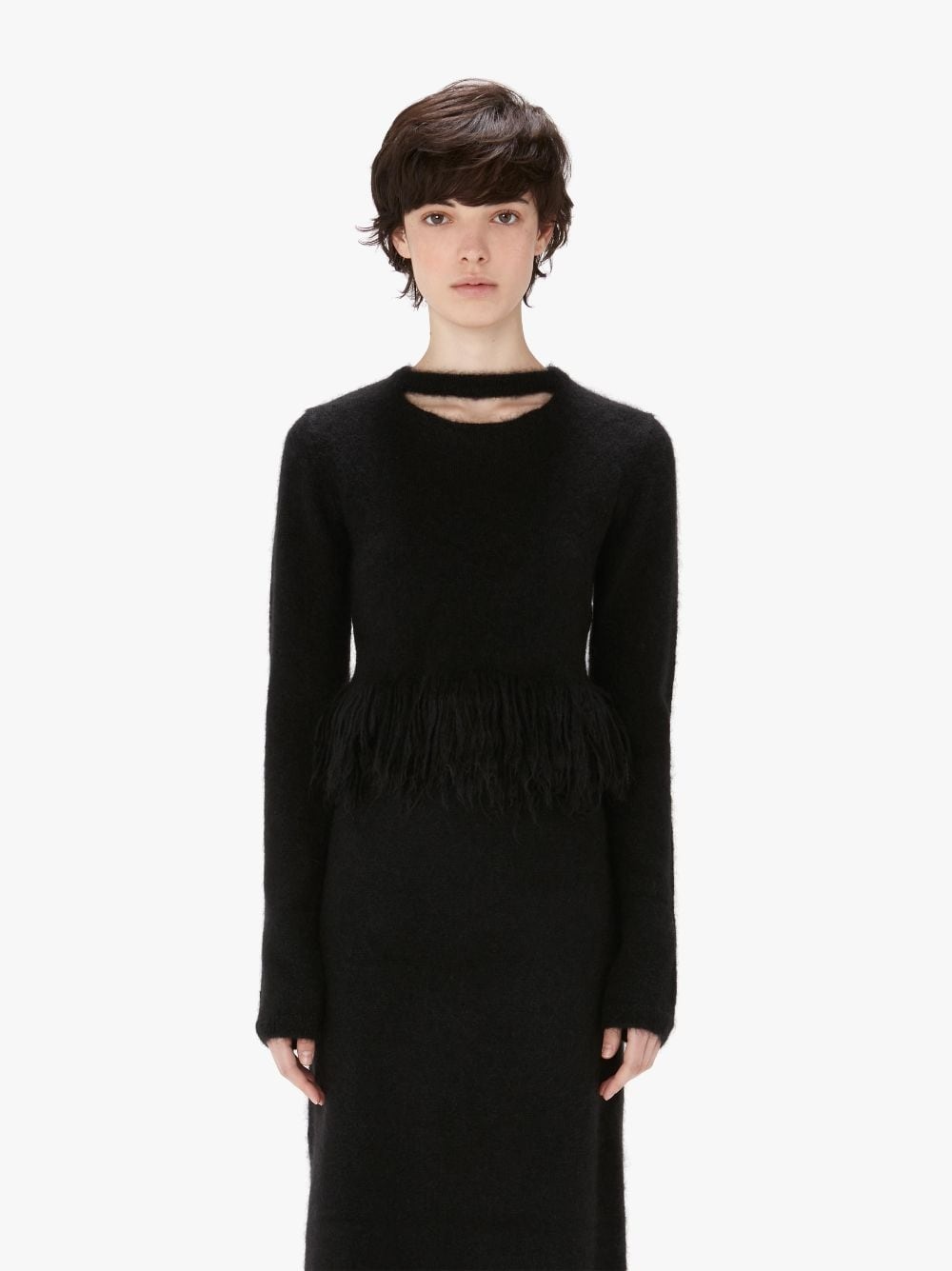 FRINGED-HEM CROPPED JUMPER - 2