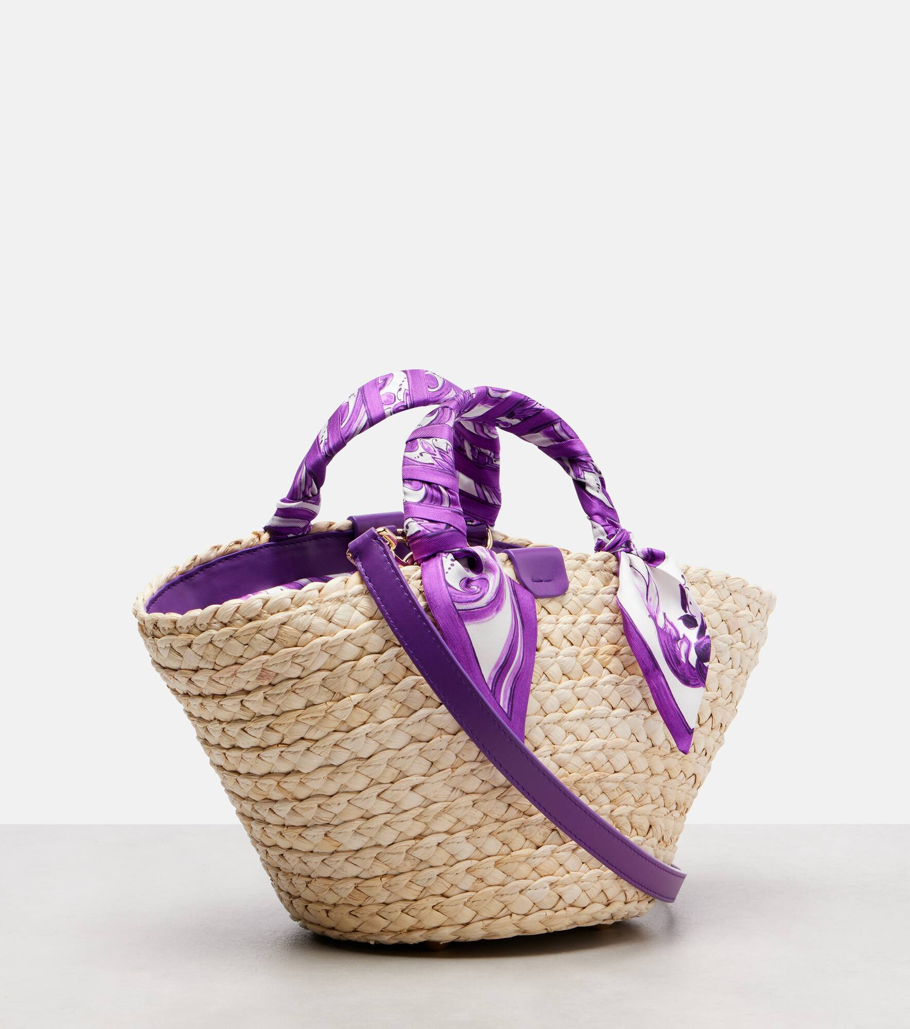DG Majolica straw basket bag - 4