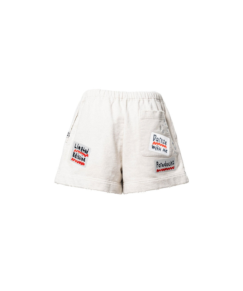 Embellished Sticker Sweat Shorts 14
