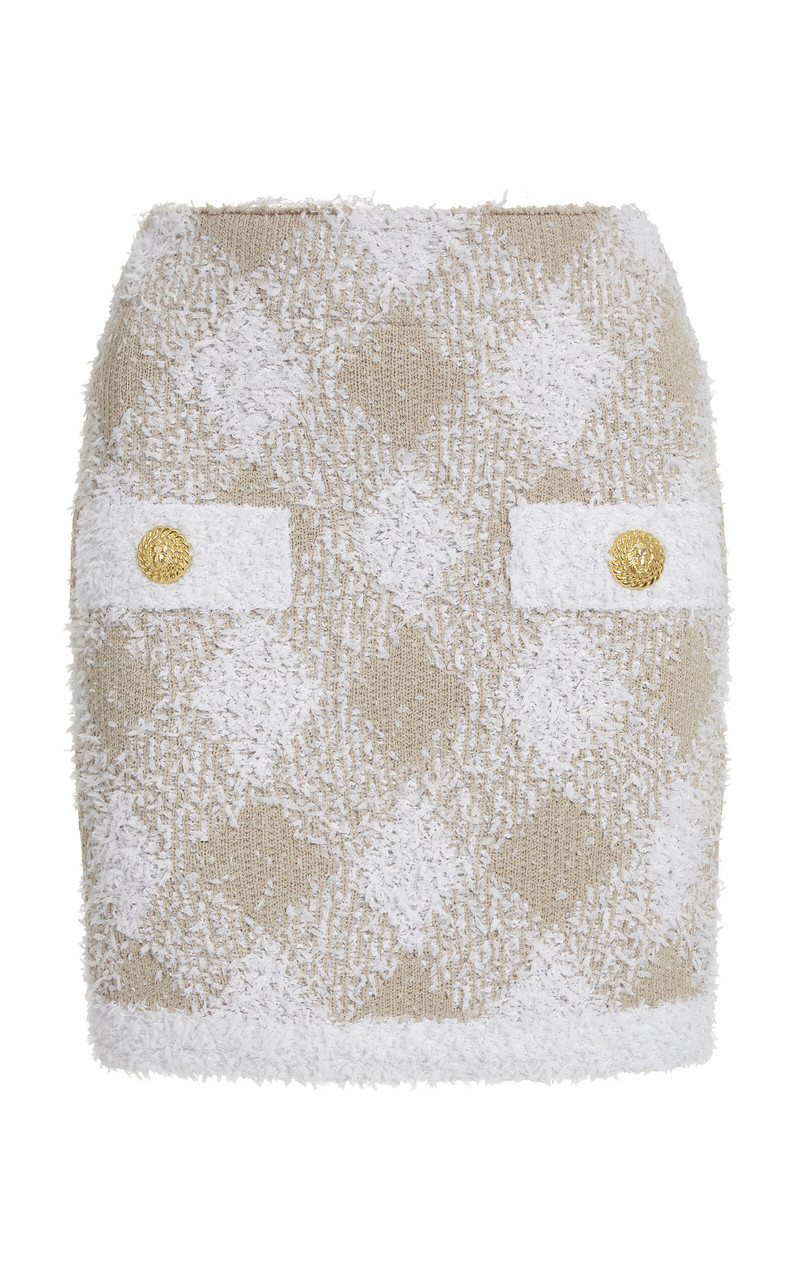 Tweed Mini Skirt white - 1