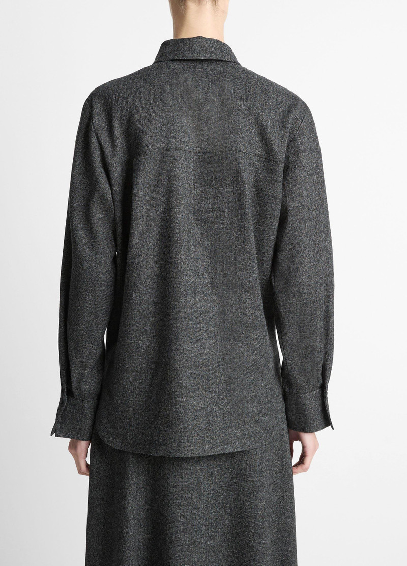 Vince Italian Jaspe Relaxed Button-Front Shirt outlook