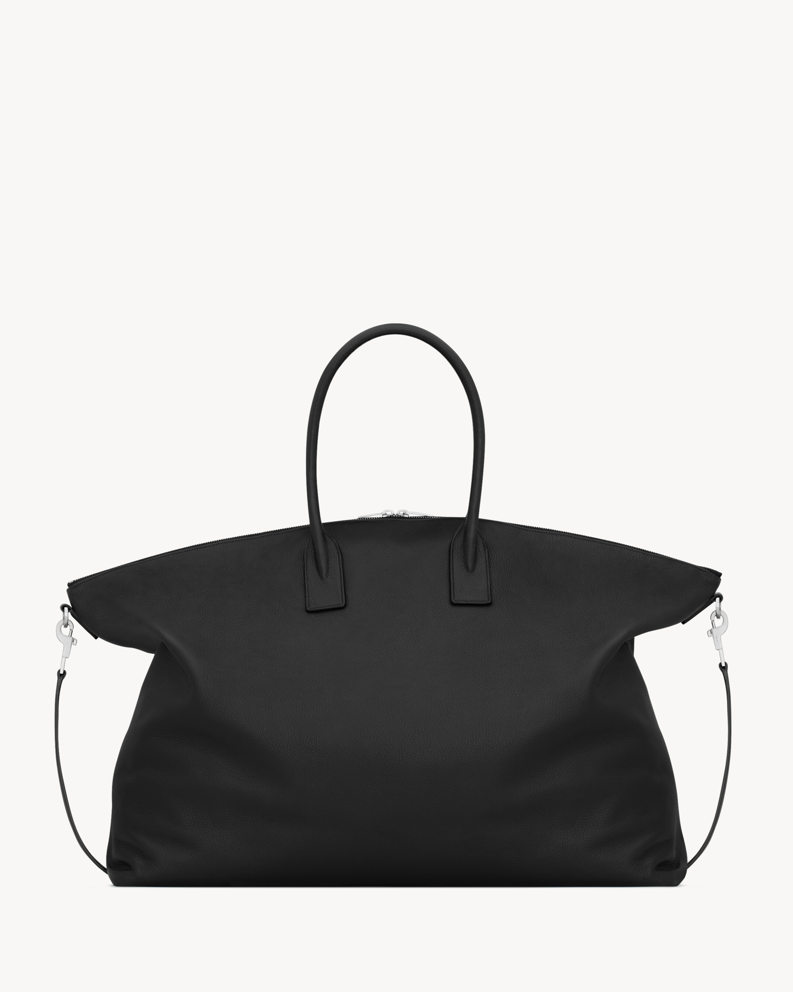 GIANT BOWLING TOTE IN GRAINED LEATHER - 3
