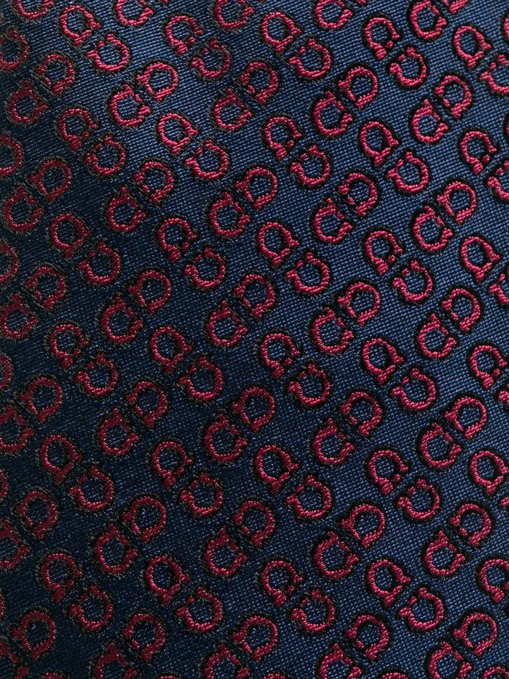 Gancini-pattern silk tie - 2