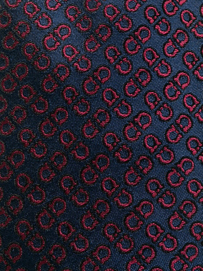 Salvatore Ferragamo Gancini-pattern silk tie outlook