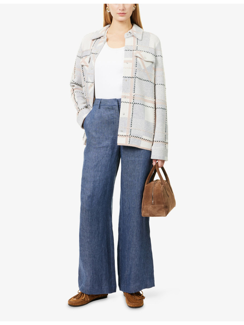 TWP Dylan Wide-Leg Denim-Look Trousers outlook