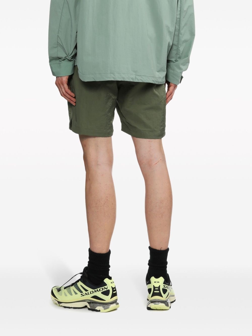 elasticated-waistband track shorts - 4