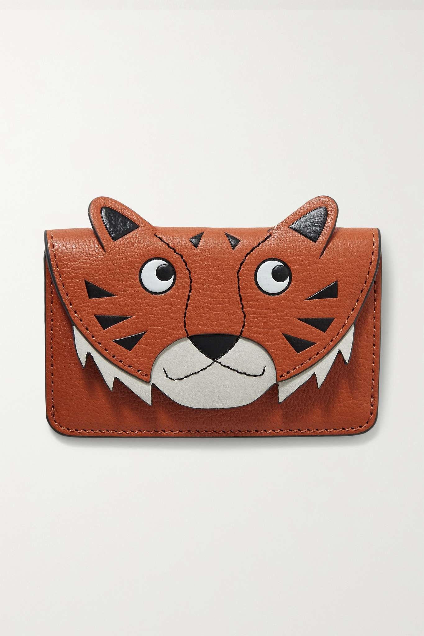 Tiger textured-leather cardholder - 1