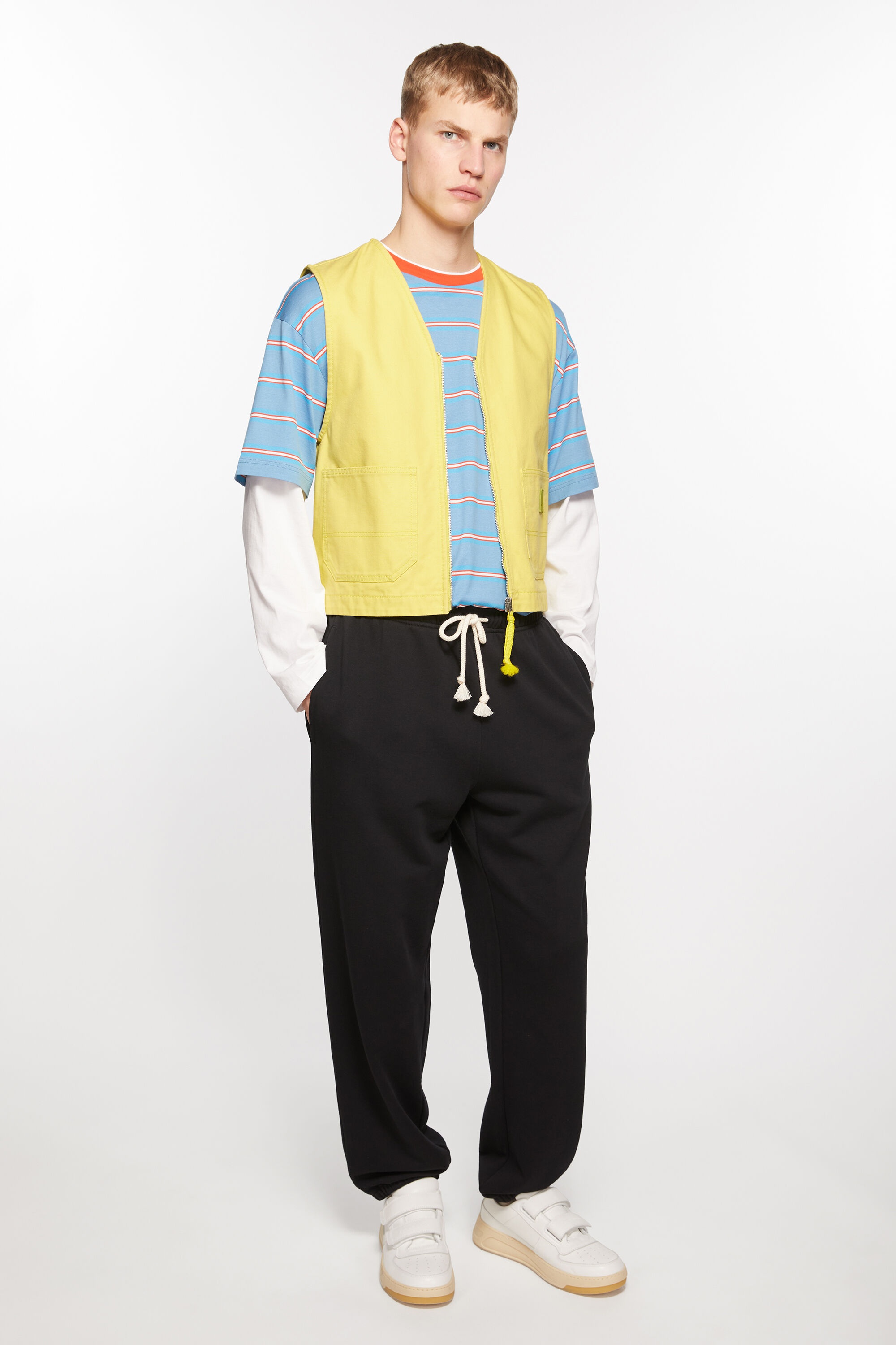 Canvas vest jacket - Dusty yellow - 5