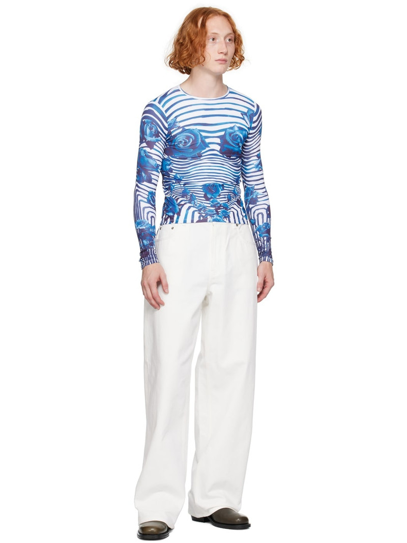 Jean Paul Gaultier White 'The Marinière' Jeans outlook