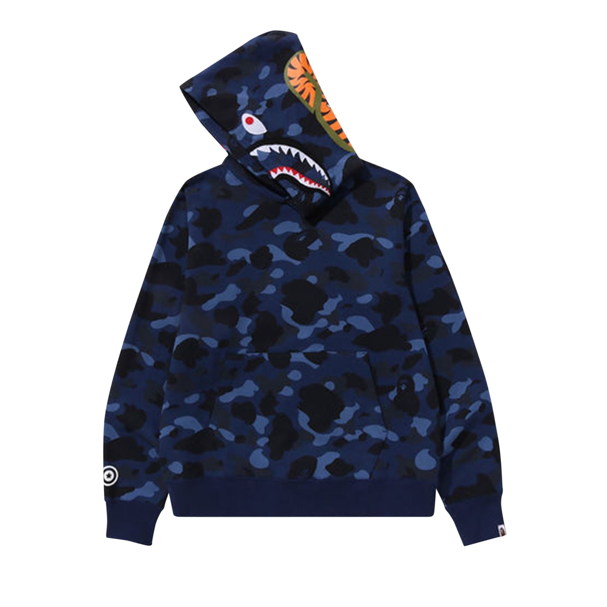 BAPE Color Camo Shark Pullover Hoodie 'Navy' - 2