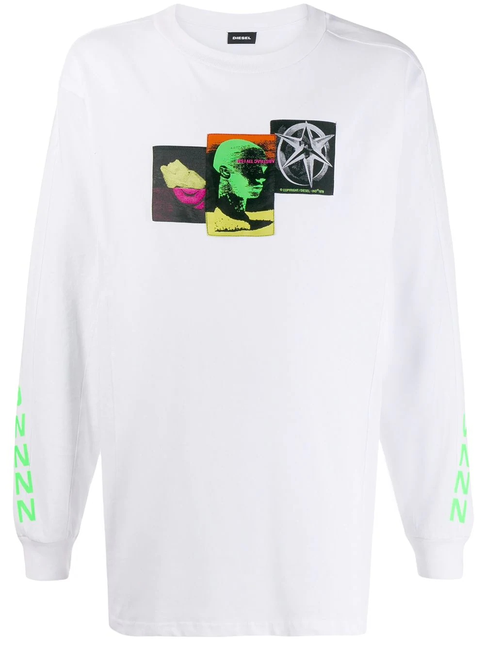 Meltdownnn print longsleeved T-shirt - 1