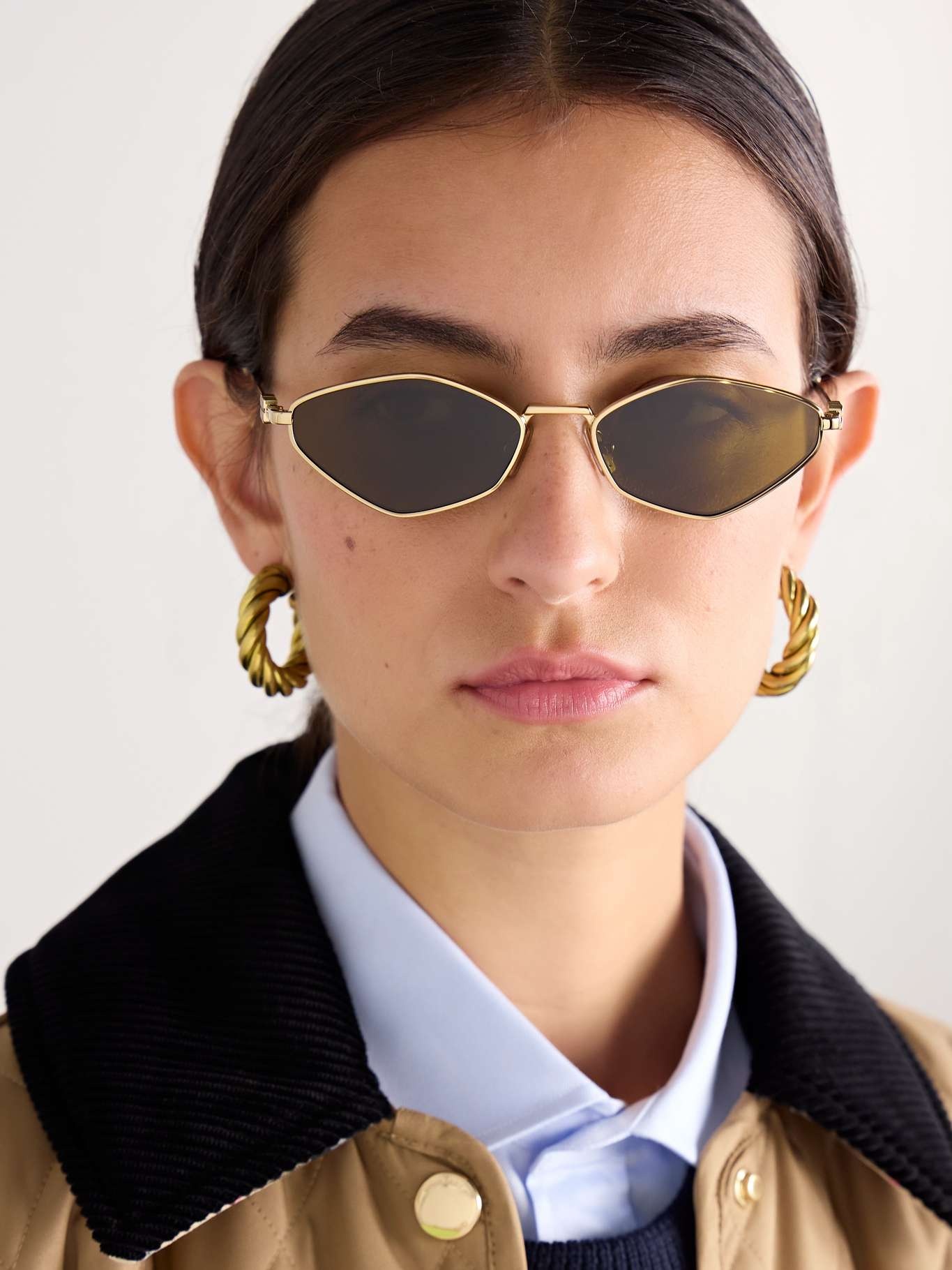 Hexagon-frame gold-tone sunglasses Gold - 2