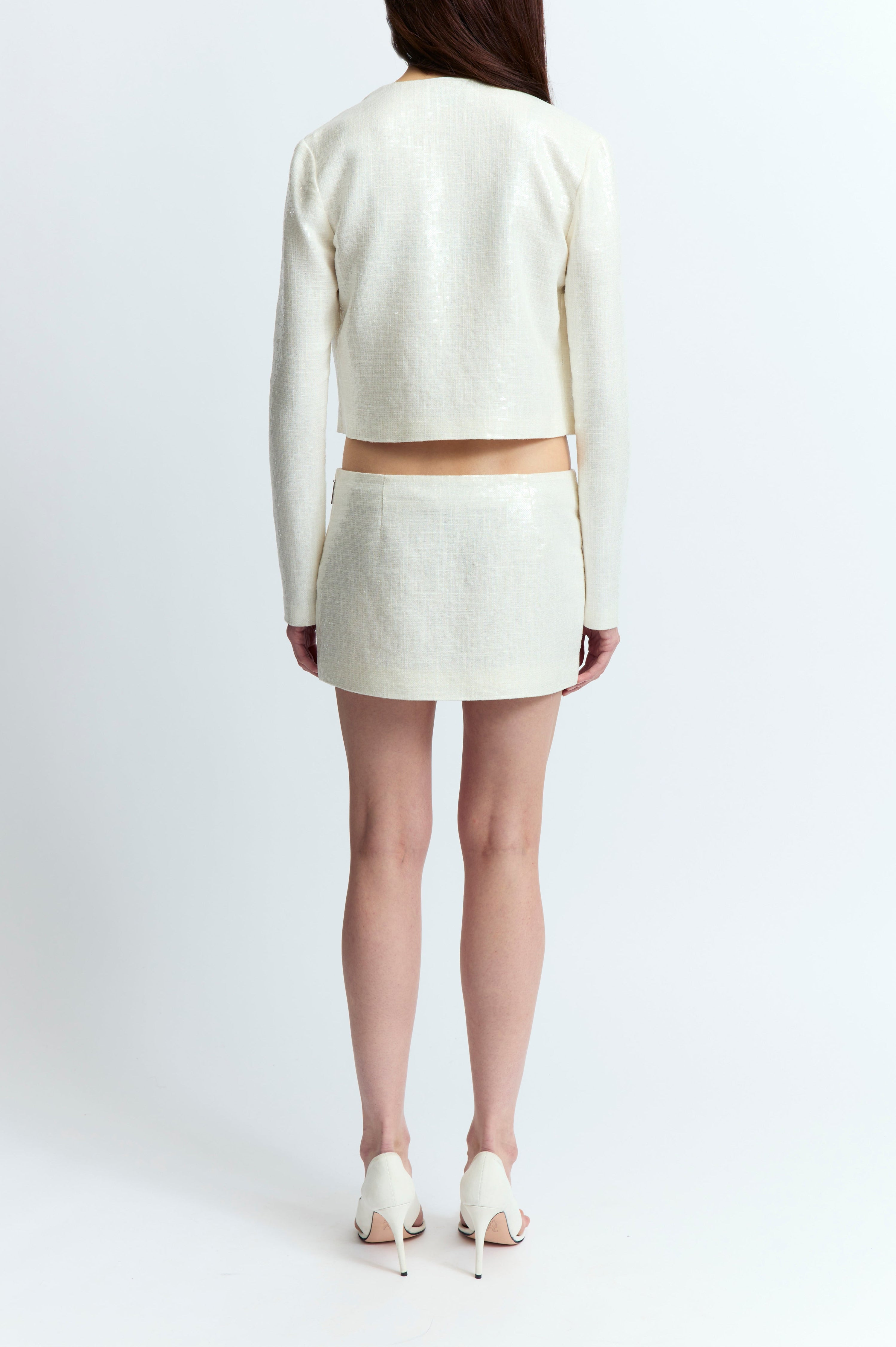 KEID CARDIGAN IN LINEN SEQUIN - 4