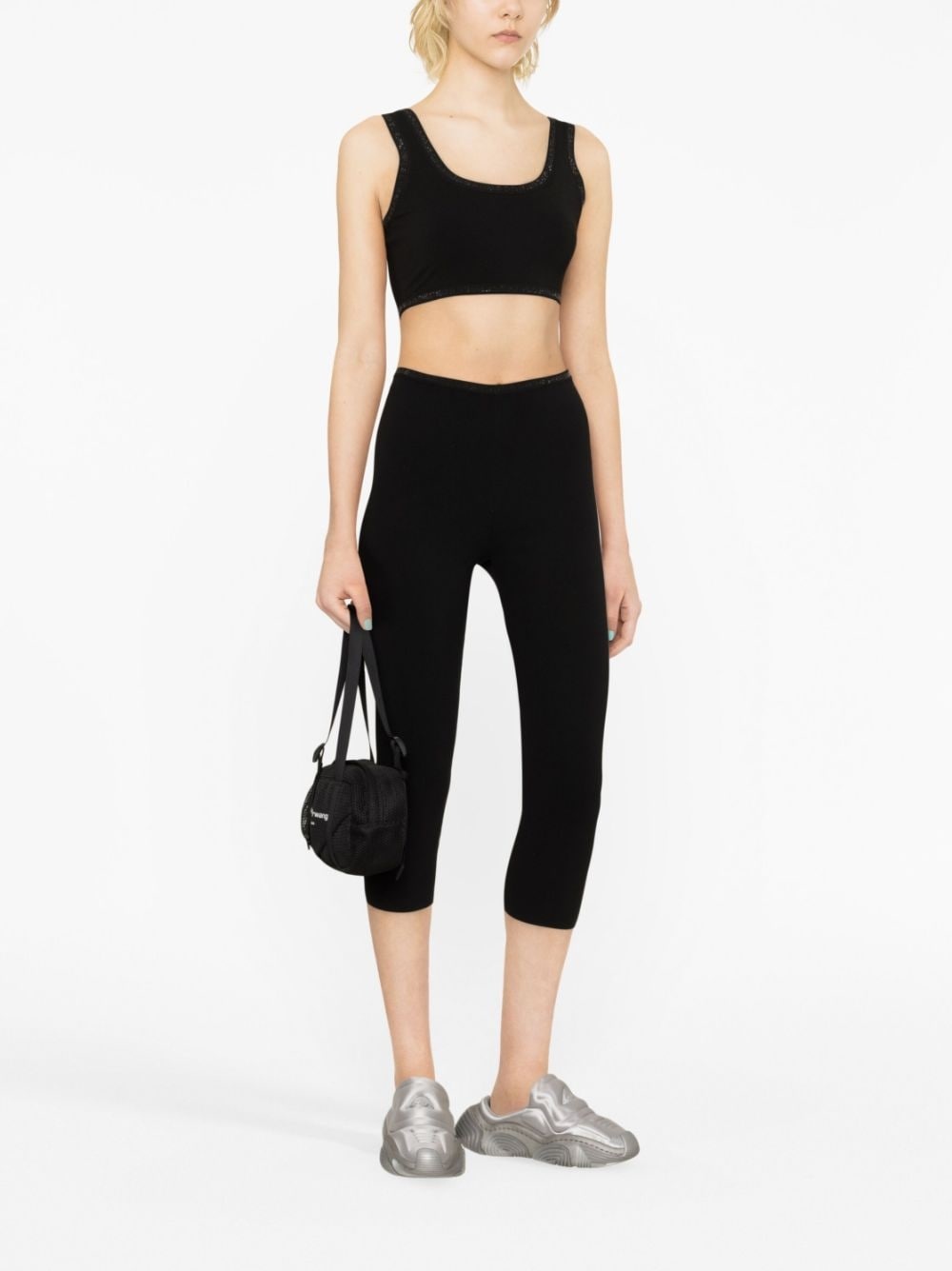 Alexander Wang Logo Waistband Knit Bootcut Pants