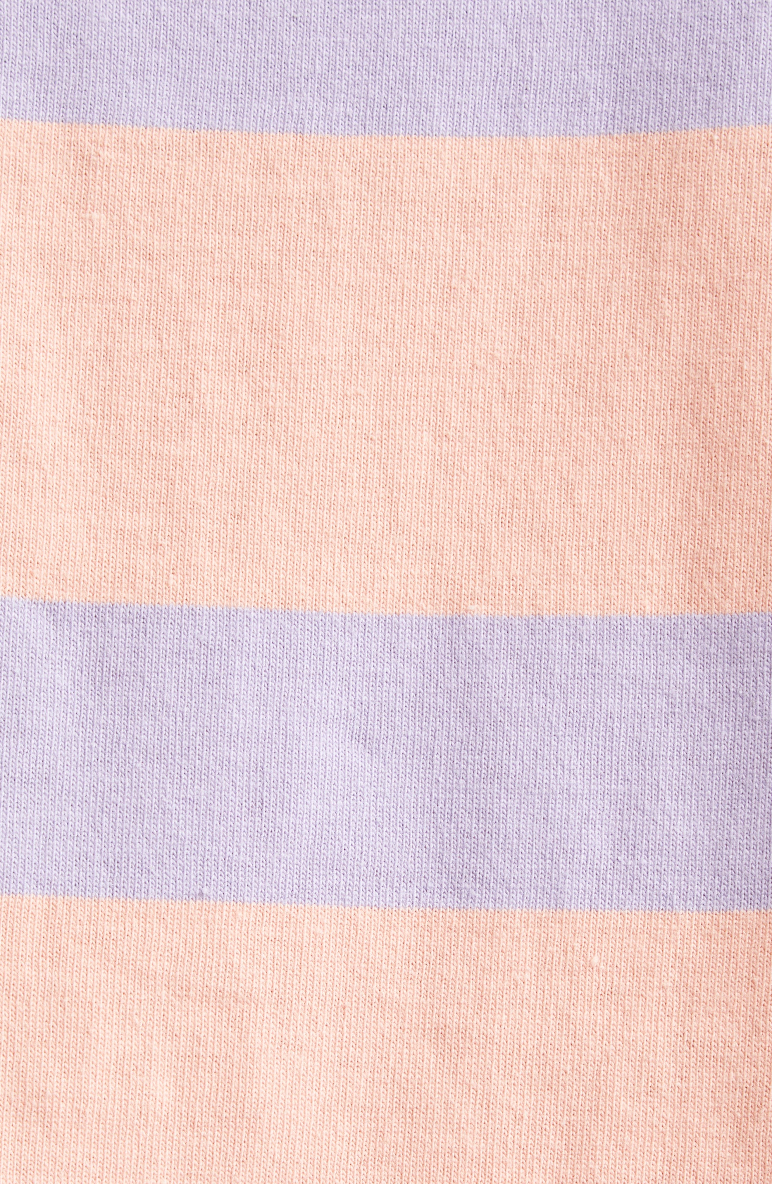 Rabanne Stripe Cotton T-Shirt in Stripes Peach /Lavander at Nordstrom - 7