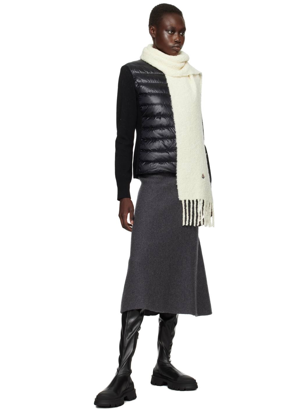 Off-White Fringed Scarf - 3