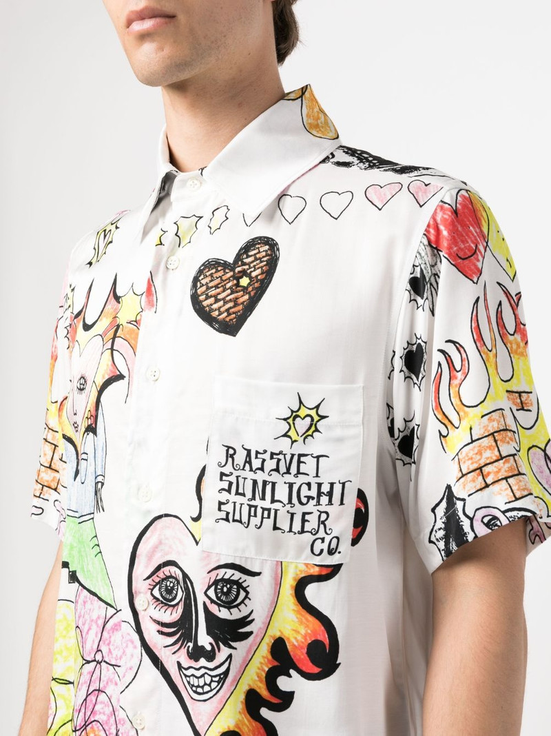 Drawstrings graphic-print shirt 5