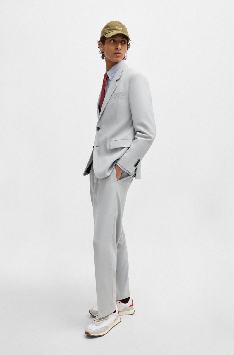 HUGO MIXED-MATERIAL TRAINERS WITH LOGO FLAG outlook