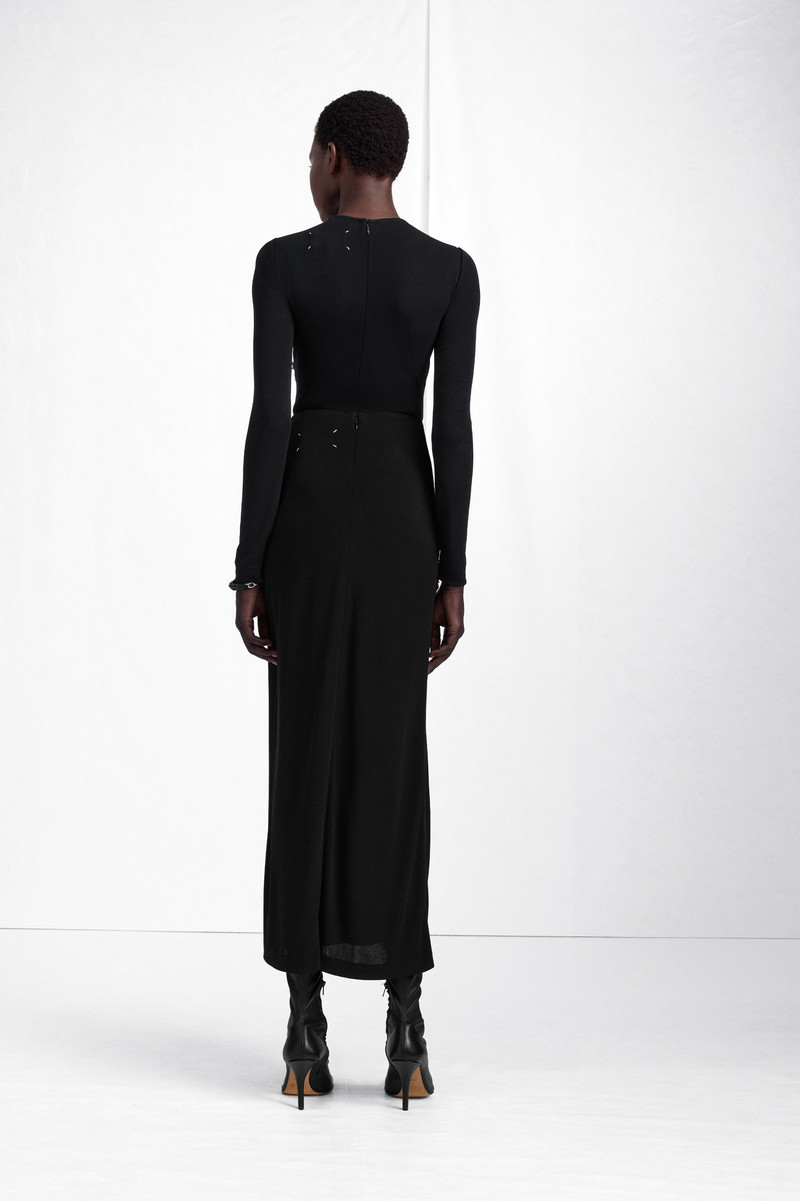 Velvet Panel Maxi Skirt 5