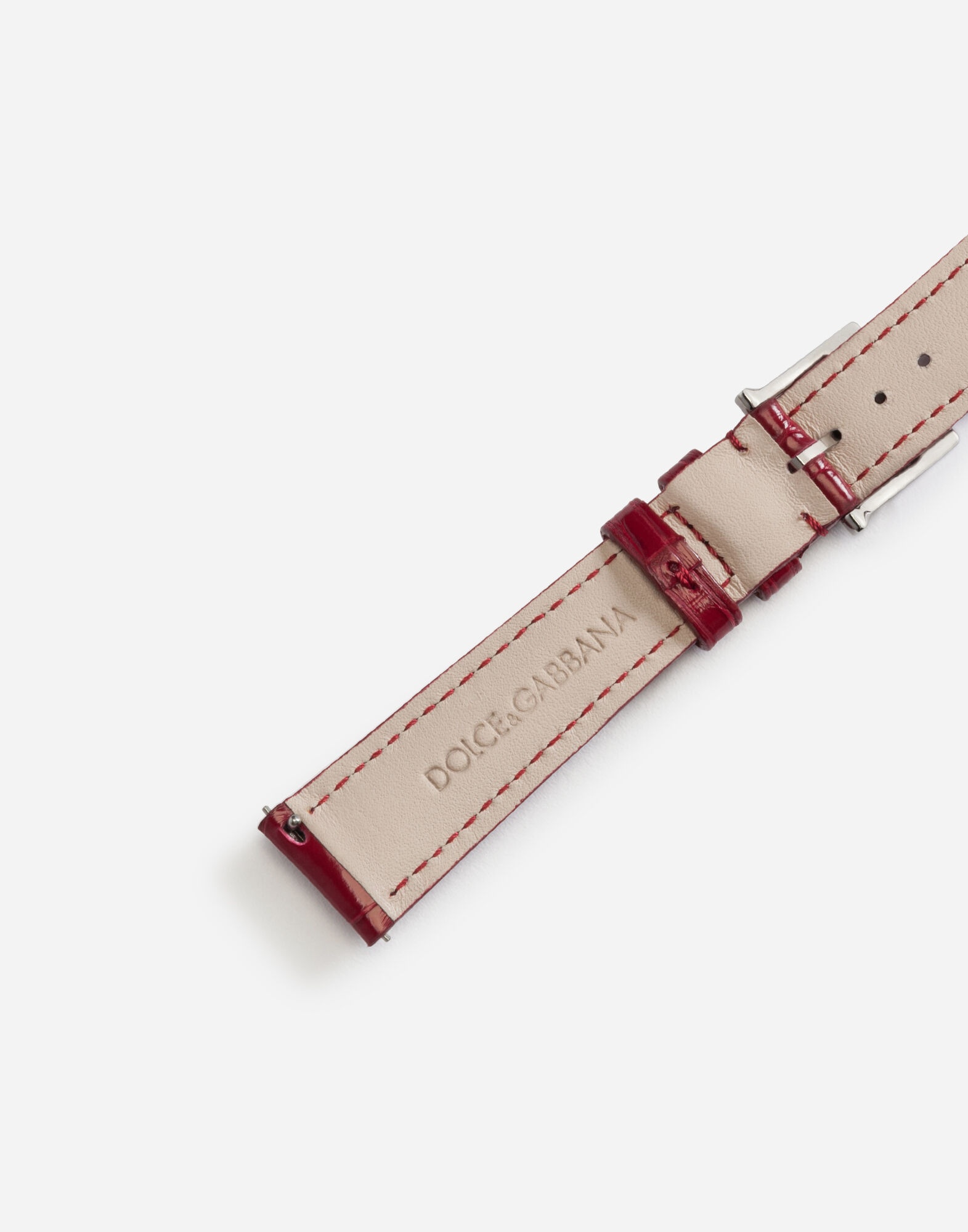 Alligator strap with buckle and hook in steel - 3