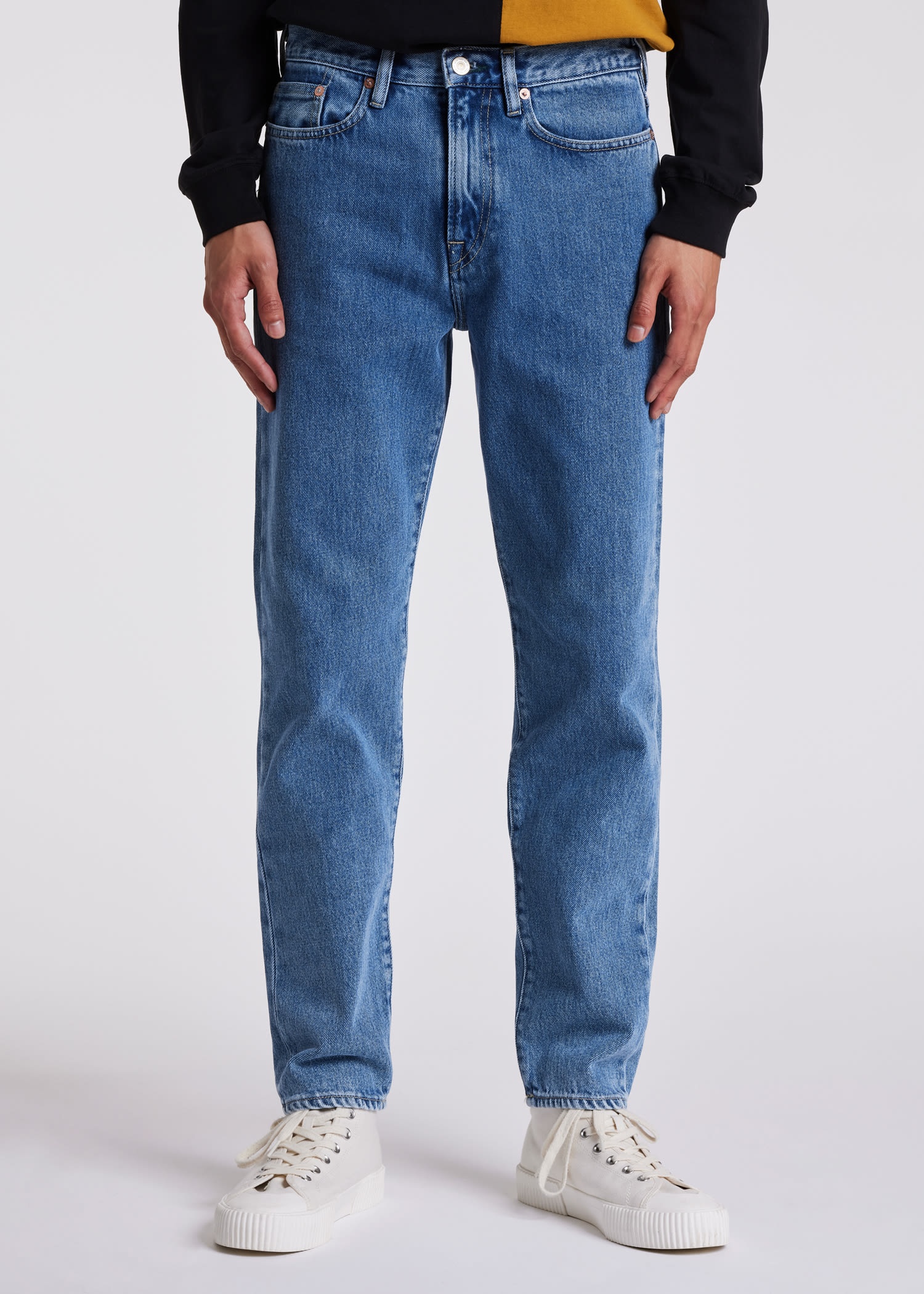 Tapered-Fit Cropped 'Authentic Twill' Jeans - 4