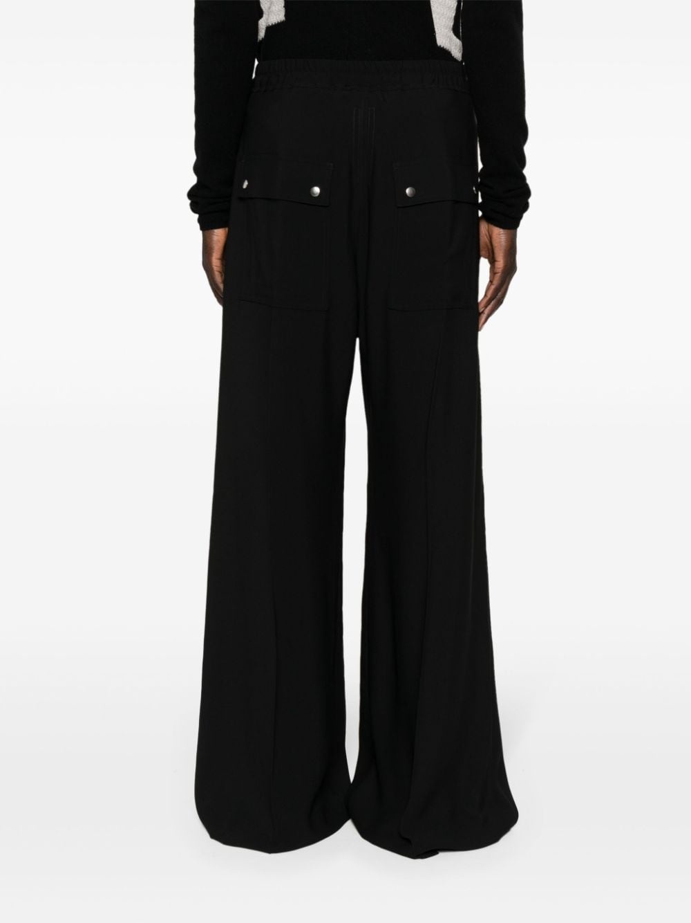 crepe flared trousers - 4