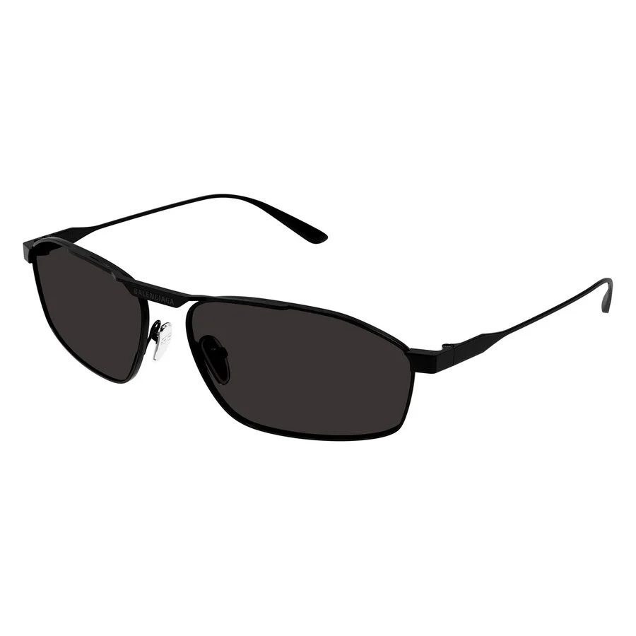 Balenciaga Grey Rectangular Men's Sunglasses BB0416S 001 63 - 1