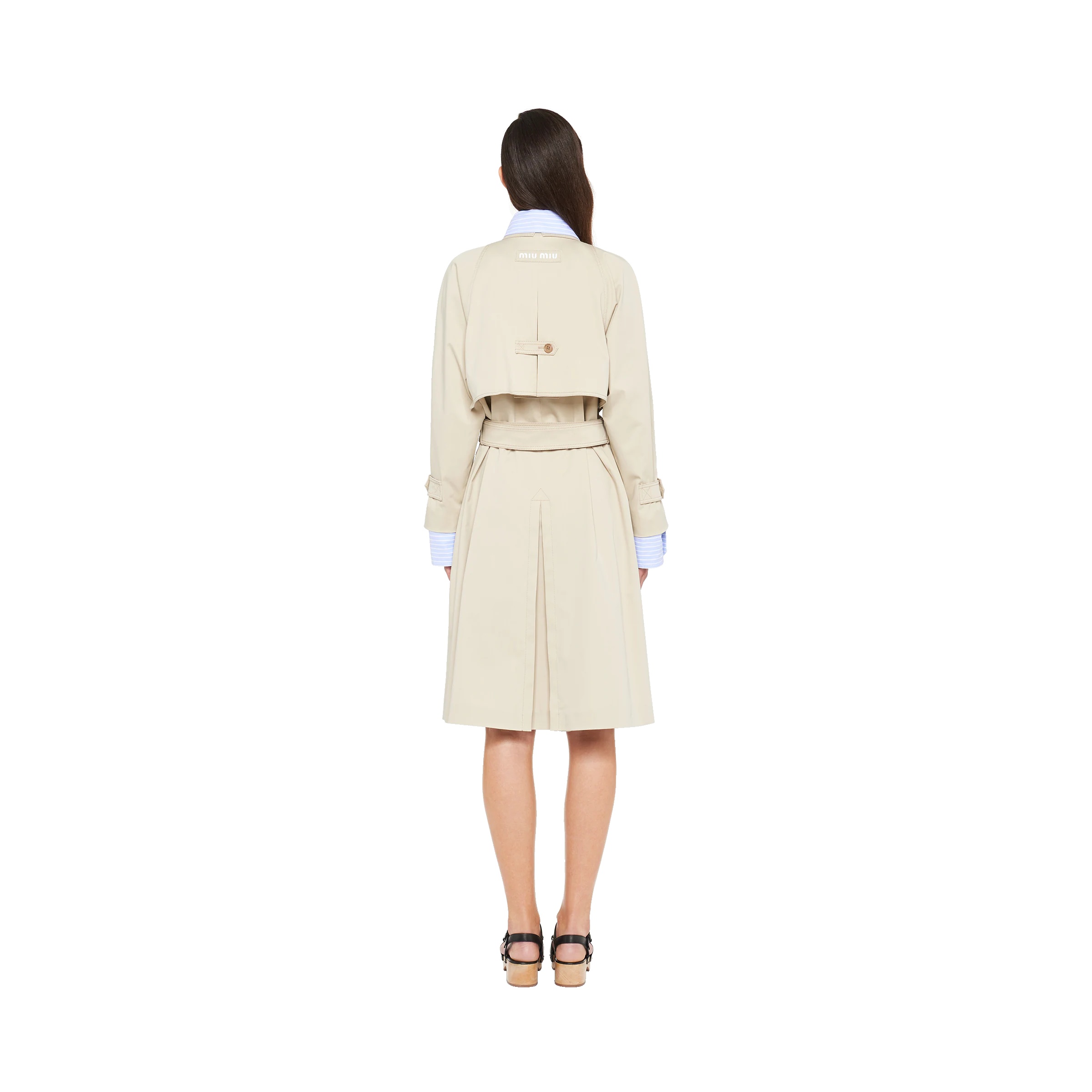 Stretch gabardine trench coat - 4