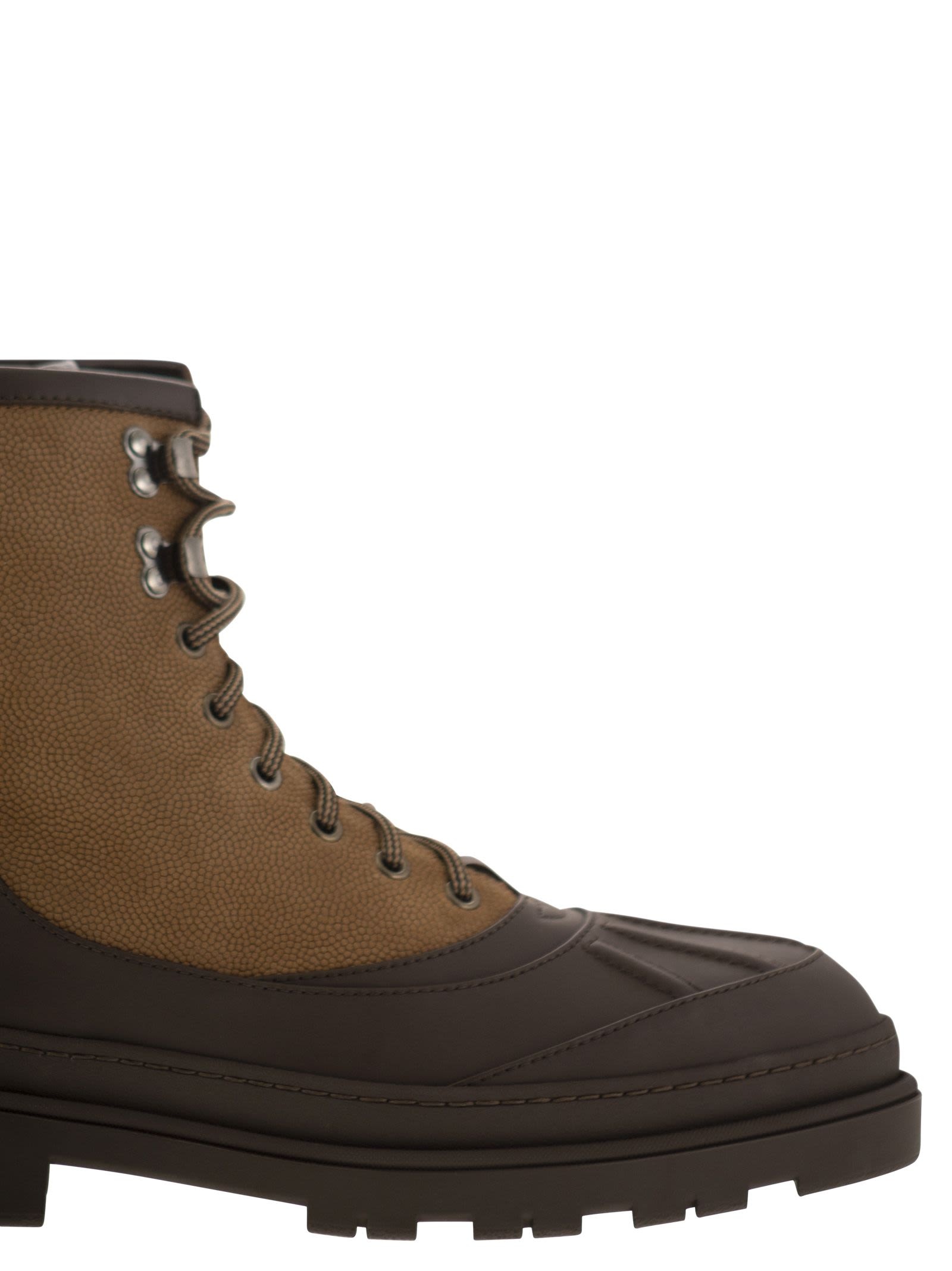 Brunello Cucinelli Men Duck Boot In Suede And Rubberised Calf Leather - 6