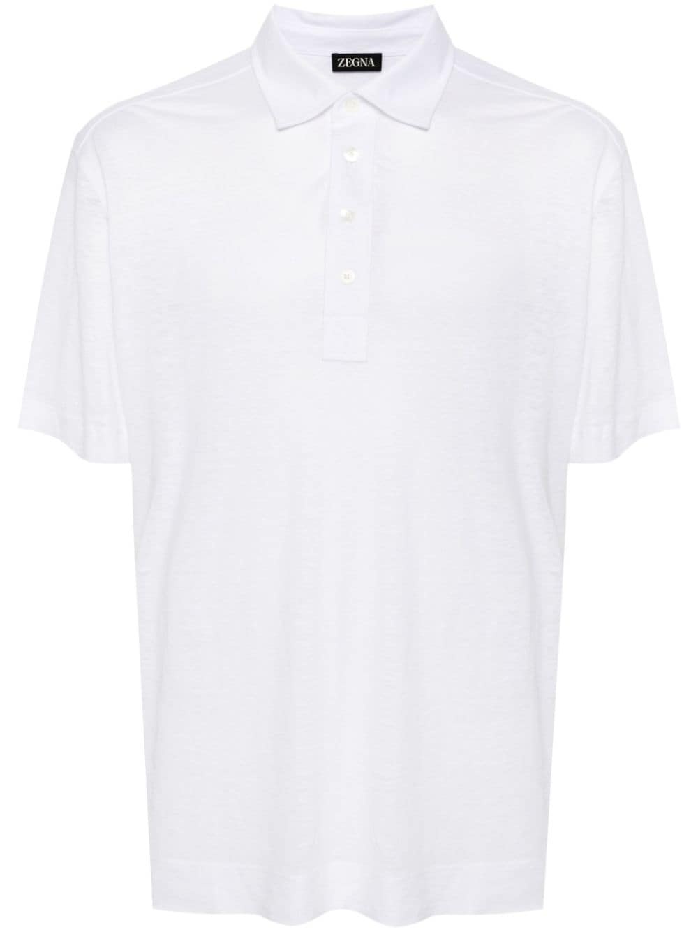 linen polo shirt - 1