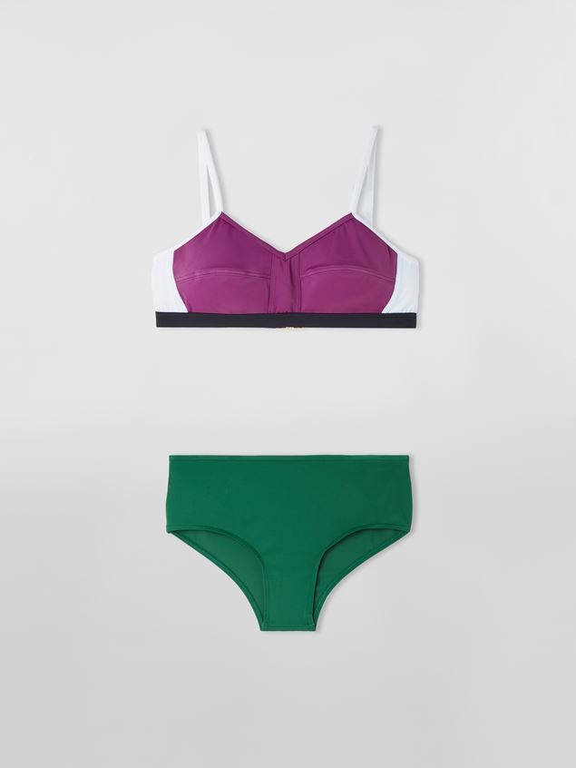 COLOUR-BLOCK STRETCH BIKINI - 1