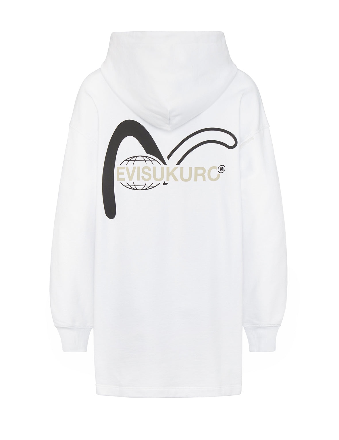 Warning Sign Print Oversized Hoodie - 8
