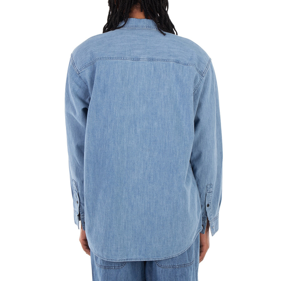 Isabel Marant Men's Blue Vhelynton Blue Cotton Shirt - 3