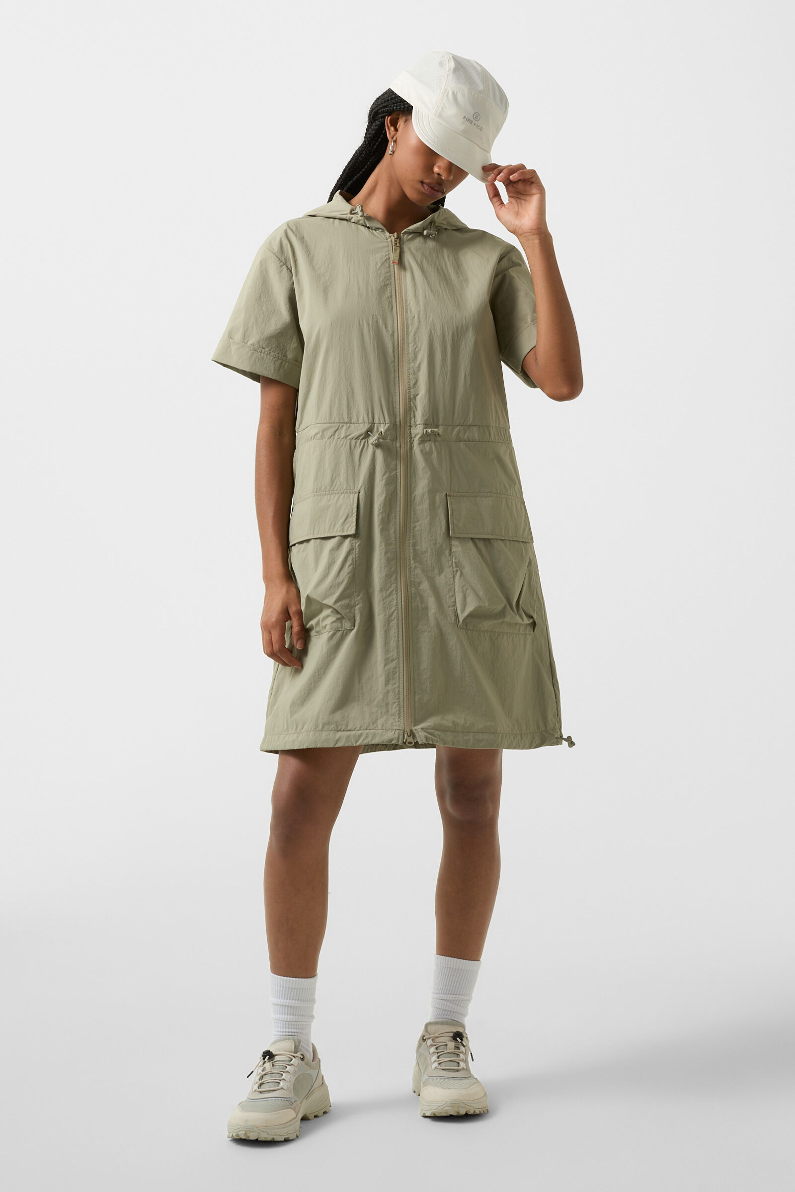 Ronny functional dress in Khaki - 2