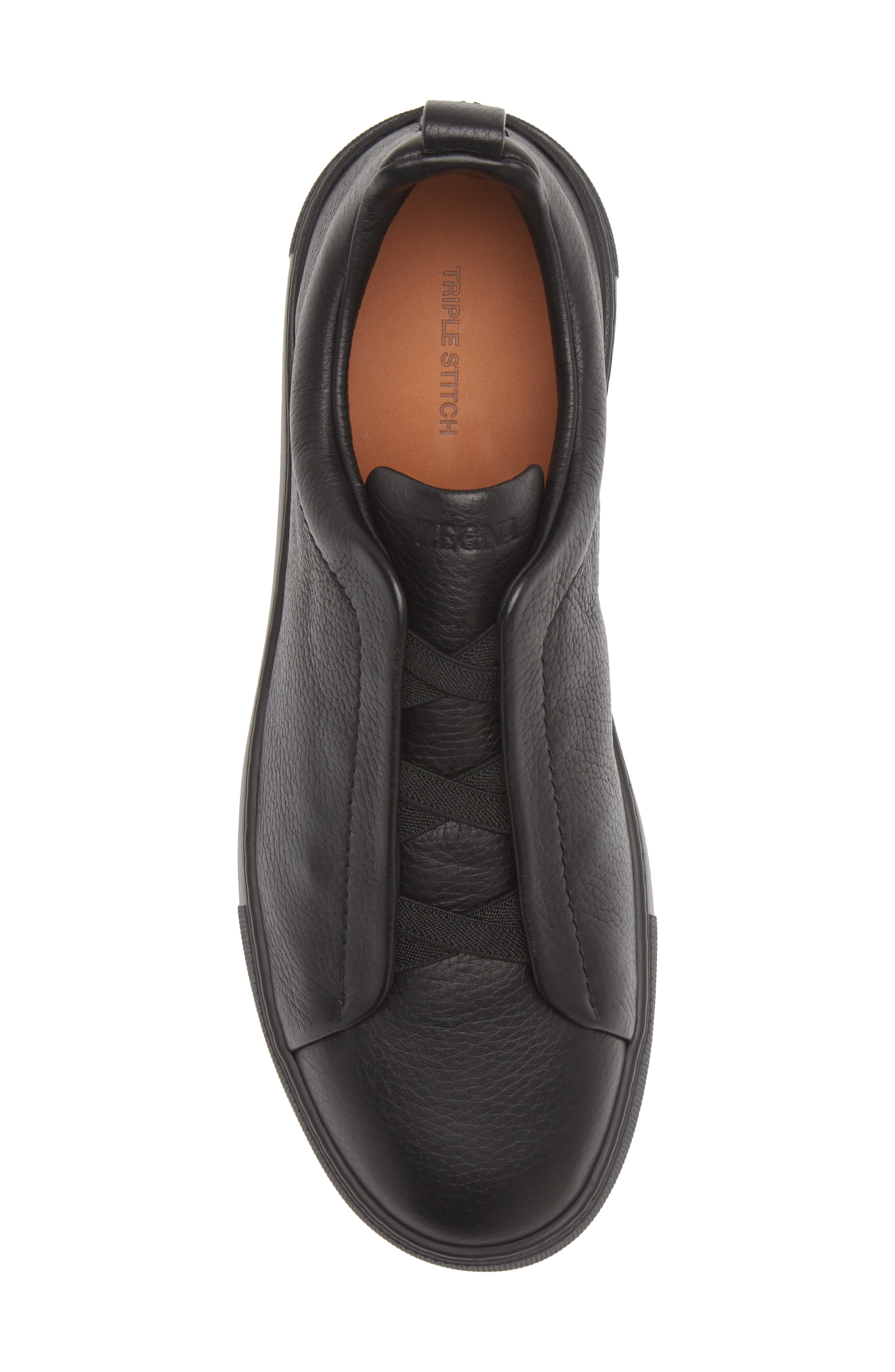 Triple Stitch Deerskin Leather Slip-On Sneaker - 5