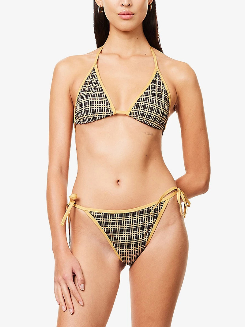House of Sunny Classic-Check Tie-Side Bikini Set outlook