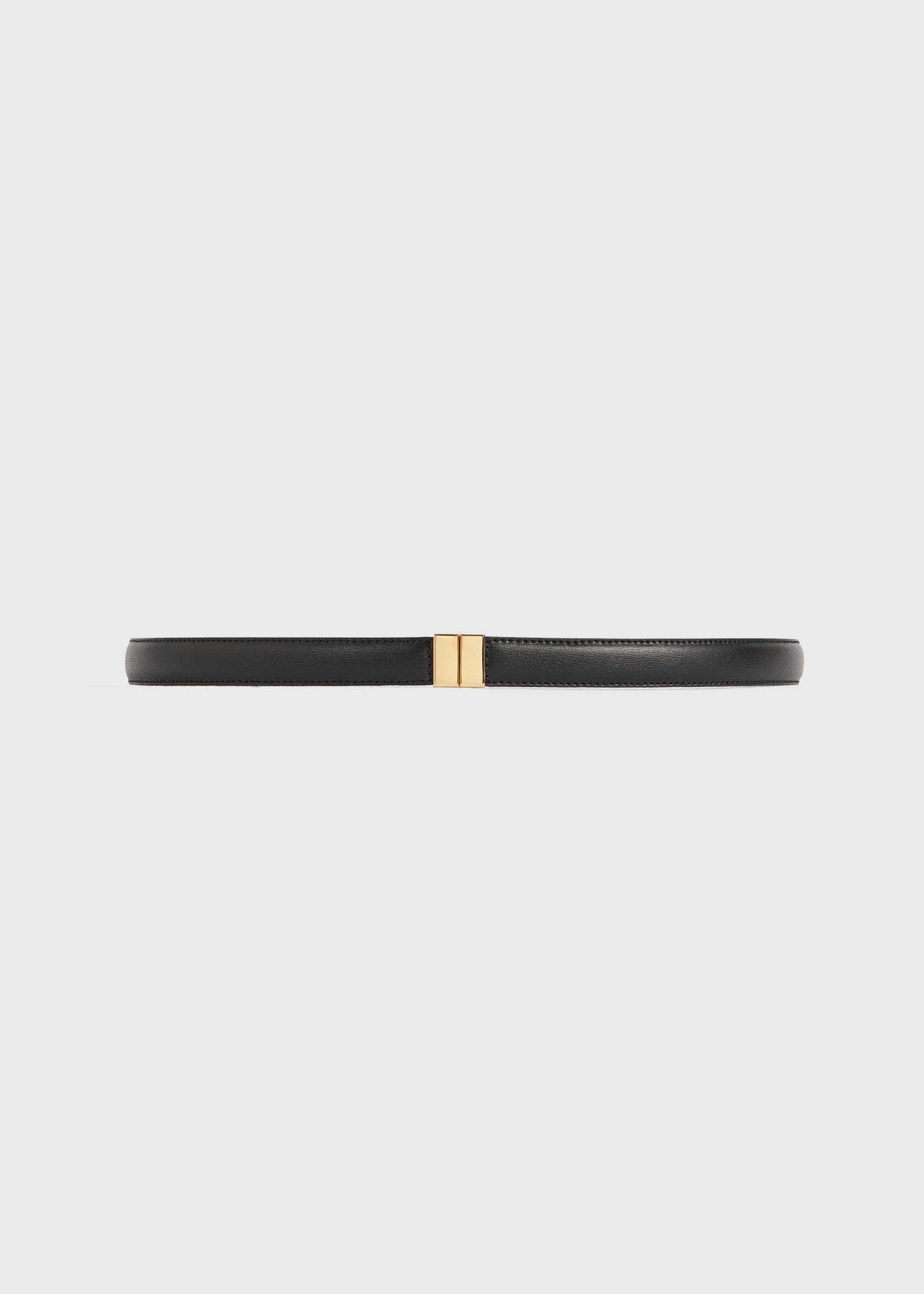 Slide clasp leather belt black - 7