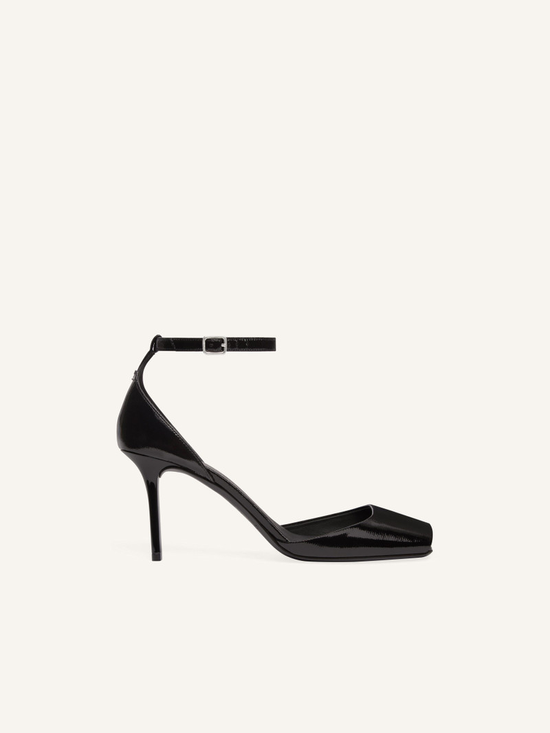 PEEP TOE VINYL PUMPS 1
