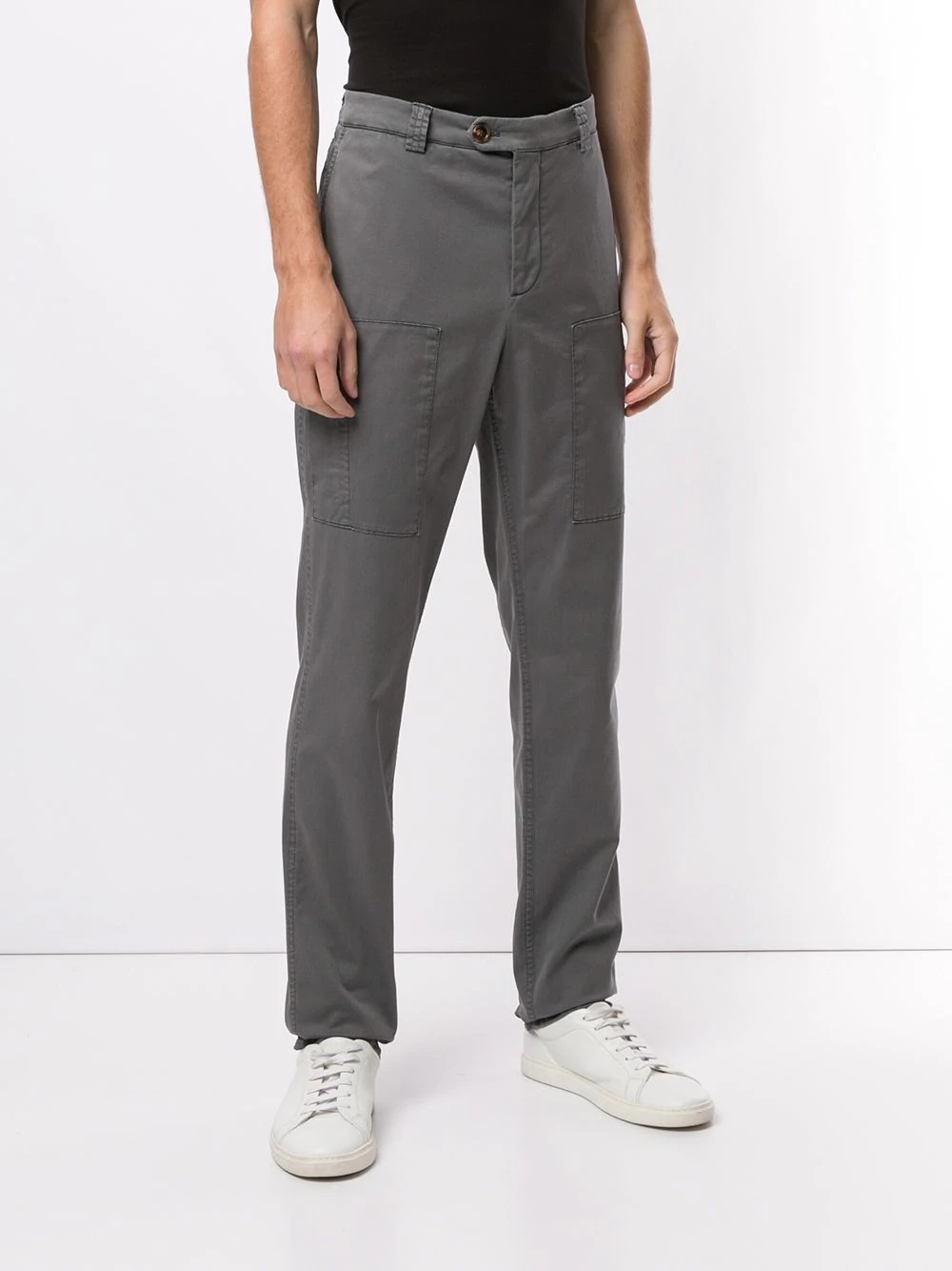 straight-leg chino trousers - 3