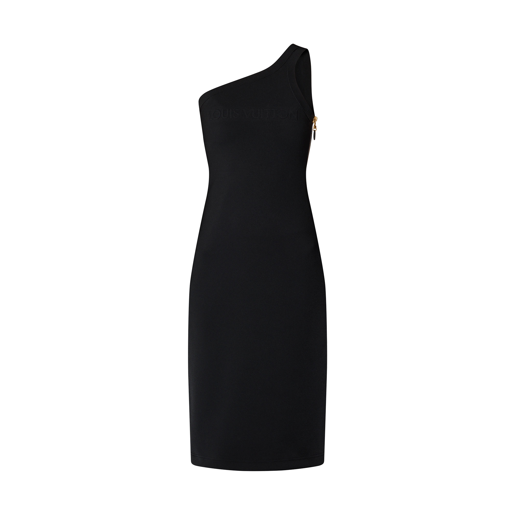 Embossed Signature Asymmetrical Dress - 1